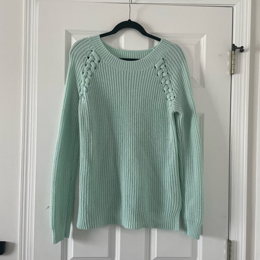 Oversized Cable Knit Sweater - L